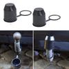 2Pcs/Set Black Tow Bar Ball Cover Hitch Cover Towing Hitch Cover  Trailer Towing