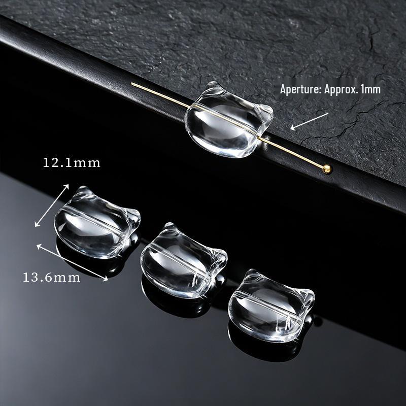 Pixiu & Nine-Tailed Fox White Crystal Glass Bead Bracelet - Handmade Jewelry Accessory