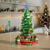 BuildMoc 2024 New Year Christmas Tree With Lights Building Blocks Set Snowman Snow Ornament Brick Socks Toys Children Xmas Gifts