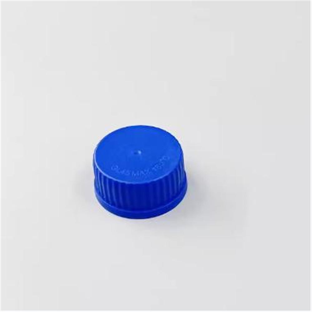 10pcs GL45 Open Hole Sampling Bottle Cap Blue Cap Glass Bottle Plastic Cap with Hole