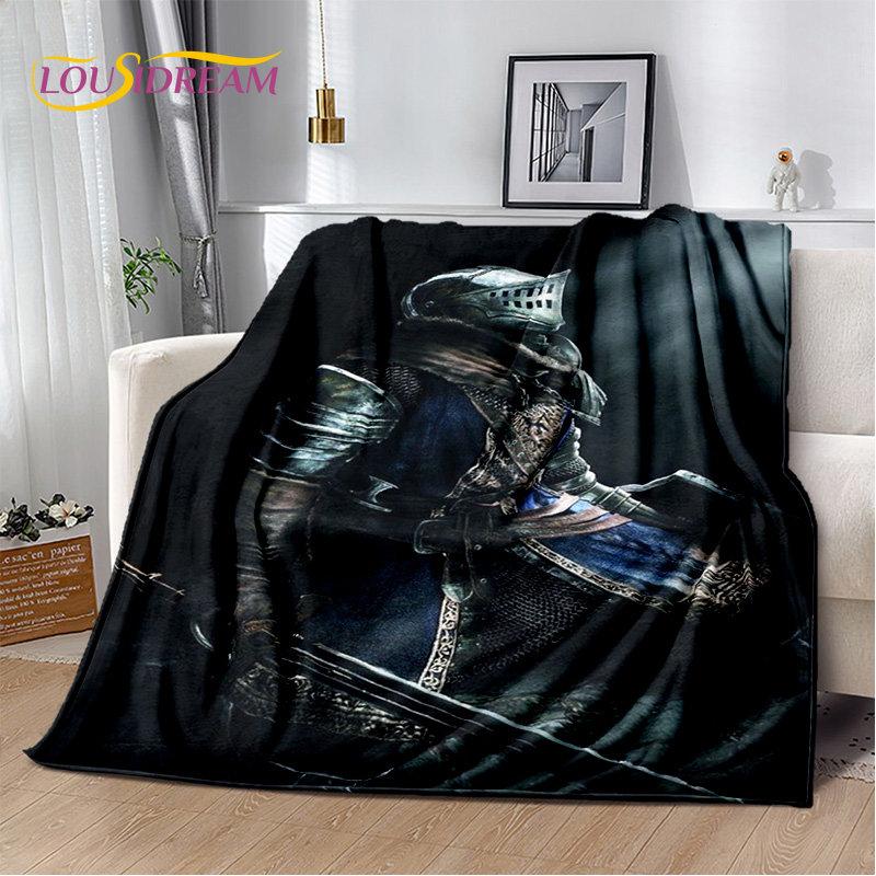 Cavalier Knight Templier Crusaders Joc pătură moale de pluș, pătură de flanel pătură pentru sufragerie dormitor pat canapea picnic