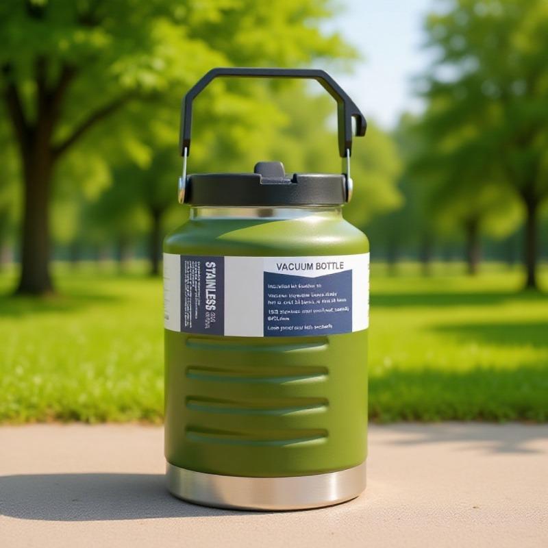 50oz/67oz Large Capacity Double-Wall Vacuum Insulated Stainless Steel Water Bottle Leakproof Thermal Cup with Straw Lid & Handle