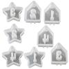 4pcs Flexible Sturdy Silicone Mold Accessory for Crafting Number Candle and Decorative Pieces for Family Gatherings
