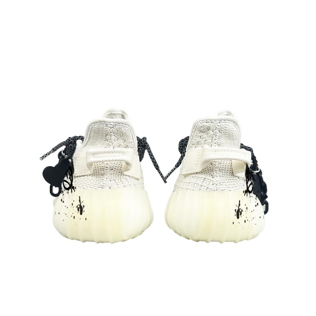 adidas Originale Yeezy Boost 350 V2 Niedrige Freizeitschuhe Unisex Schwarz Weiß HQ6316(Team373-)
