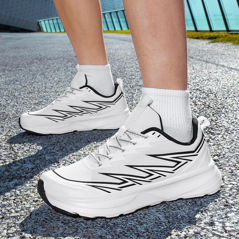 Plus Size Men's Wide-Toe 48 Casual Sports Shoes - Wear-Resistant, Shock-Absorbing Mesh for Hard Courts
