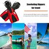 1 para płetw do pływania dla dorosłych mężczyzn i kobiet do nurkowania z rurką płetwy do pływania regulowane klamry otwarta pięta rozmiar podróżny elastyczne krótkie płetwy do pływania