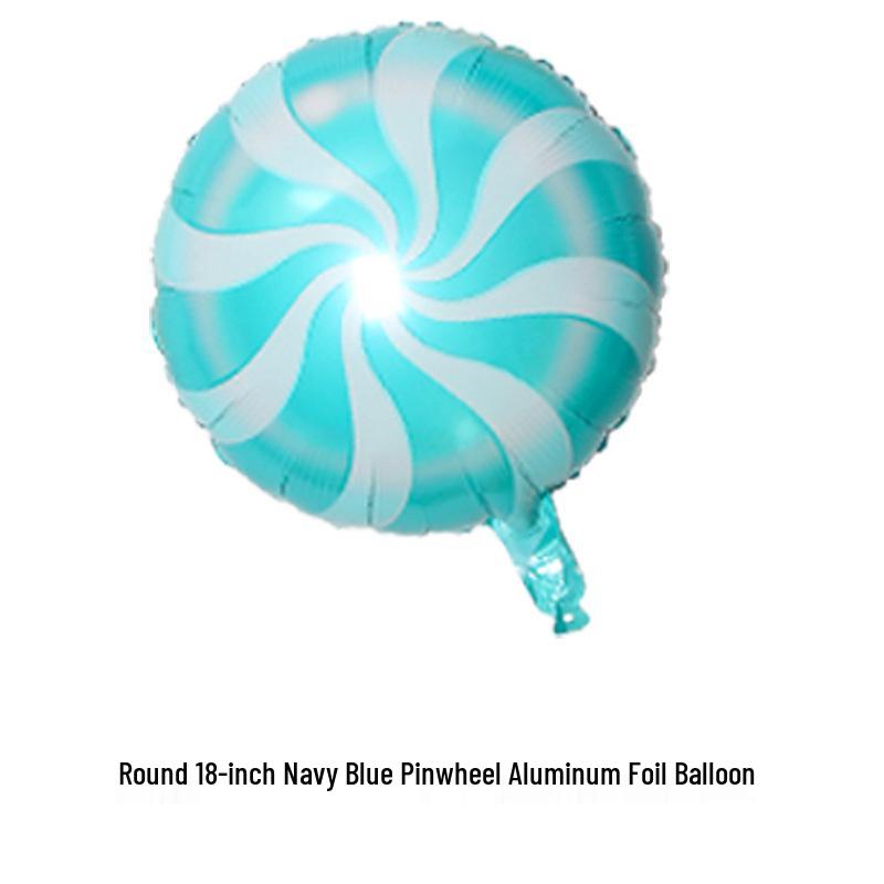 18" Aluminum Foil Pinwheel Candy Lollipop Balloon - Birthday & Christmas Party Decoration