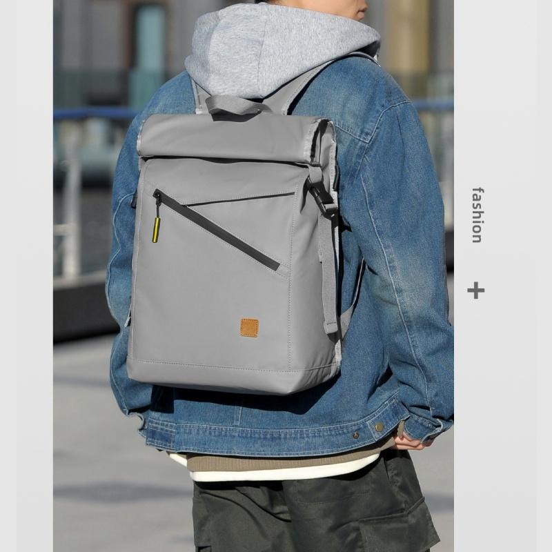 WEIXIER Spring New Fashion Men's Business Backpacks PU Waterproof Wear-resistant Large Capacity Rucksack Top Expandable Travel Computer Bag for Male