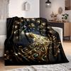 1PC Golden Peacock Feather Blanket, Throw For Sofa, Bed, Travel, Camping, Livingroom, And Bed, Printing Blanket With Soft And Warm Fabric Yy250918154