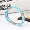 Bracelet en Cuir PU Tressé pour Hommes Femmes