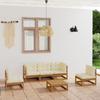 Day and Night - Day and Night Garden Furniture 6 Pieces with Cushions Made of Solid Pine Wood