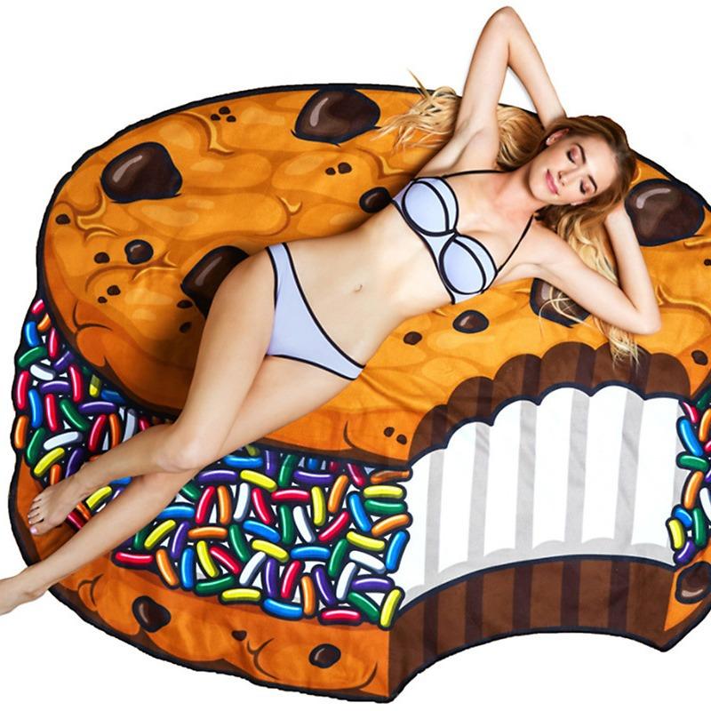 Dessert Fun Alien Strandtuch Ultrafeines Faserhandtuchgewebe Strand Strand Bequemes Kissen Sommer Schwimmen Dopamin Badetuch