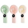 Portable Handheld Mini Fan 1200mAh Rechargeable 5 Speeds Personal Travel Fans with Digital Display 90 Degree Foldable Desk Fan for Outdoor