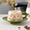 Shangqi French Garden Ceramic Coffee Cup and Saucer Set