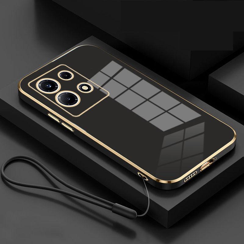 Infinix Note 30 dėklas prabangus kvadratinis dengtas X6833B, X6716B telefono dėklas atsparus smūgiams silikoninis galinis dangtelis Fundas