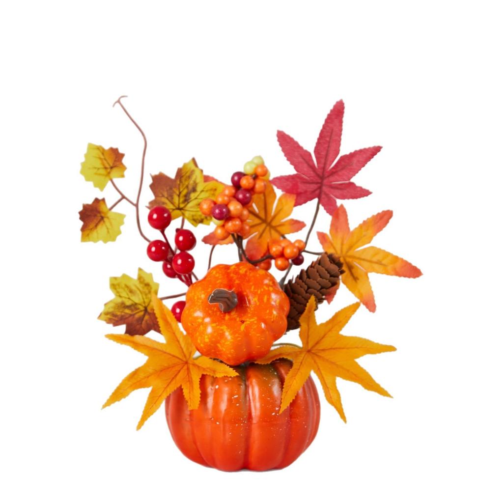 Decorazioni per Festa a Tema Autunnale Ornamenti Girasole Foglia d'Acero Giorno del Ringraziamento Bonsai Festa del Raccolto Fai da Te Felice Giorno di Halloween 2025