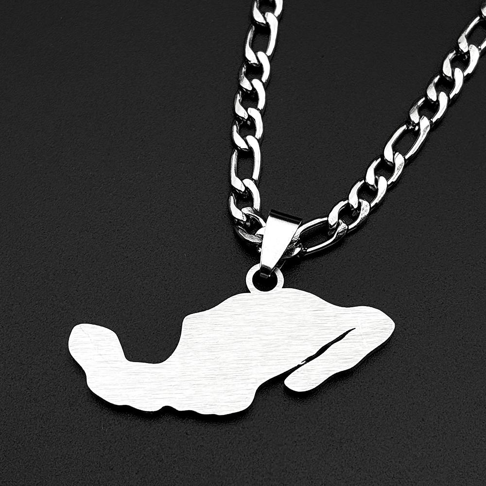 Mexiko Karten Anhänger Halskette für Männer Frauen Edelstahl Gold Farbe Mexikanisches Land Nationale Geographie Hip Hop Kette Schmuck