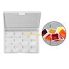 W89C 12 Well Watercolor Paint Palette Box Paint Mixing Tray with Dustproof Lid
