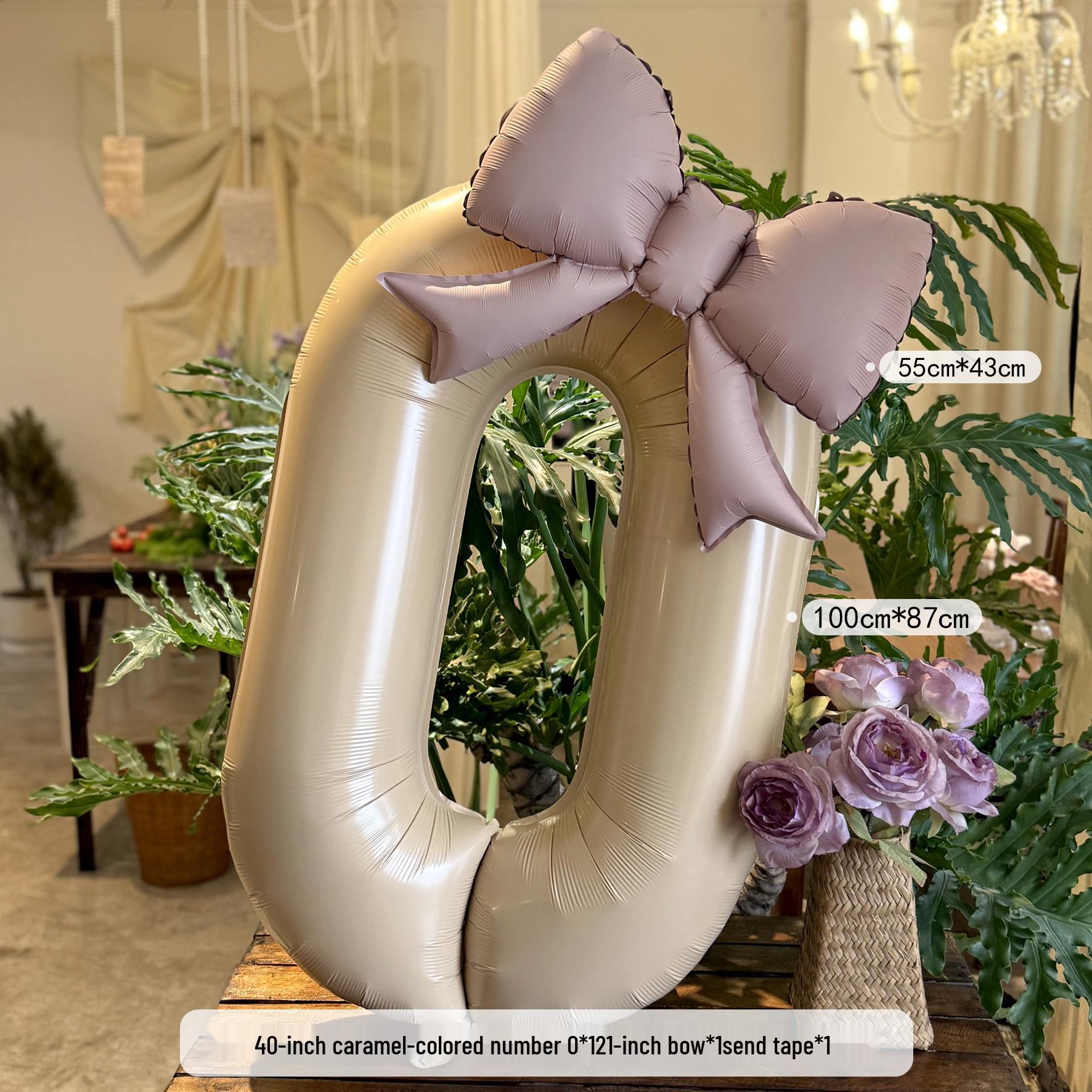 Birthday Party Creamy Atmosphere Foil Balloon Number Set