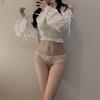 Sex panties female sexy transparent seduction lace cross strap open crotch thong T pants B