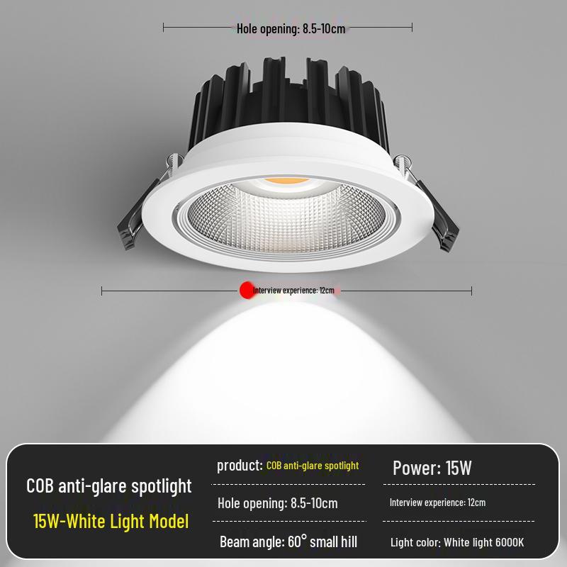 Spotlight LED Ceiling Light for Home & Store - Recessed COB Downlight 5W/7W