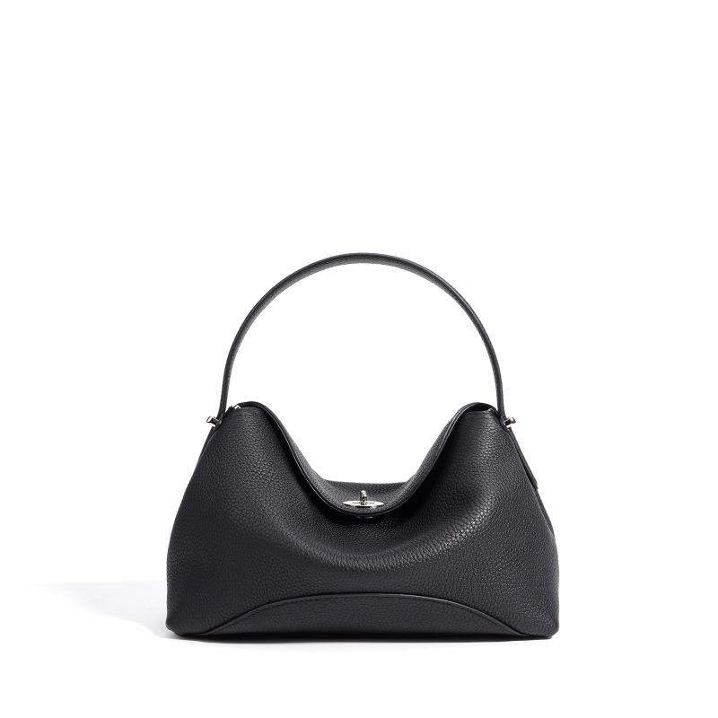 Leather Pillow Bag, Simple and Versatile Women's Handbag, Korean First-layer Cowhide Design Sense, Niche Shoulder Messenger Bag