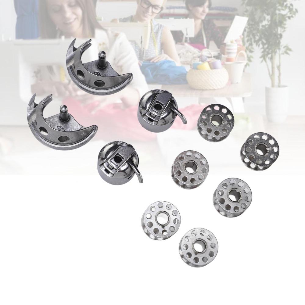 10 Stück Silber Spulenkapsel Hakenbahn Greifer Nähmaschine Spulen Haushalt