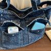 Large Capacity Denim Bag Women's Tote Bag Vintage Shoulder Crossbody Bag
