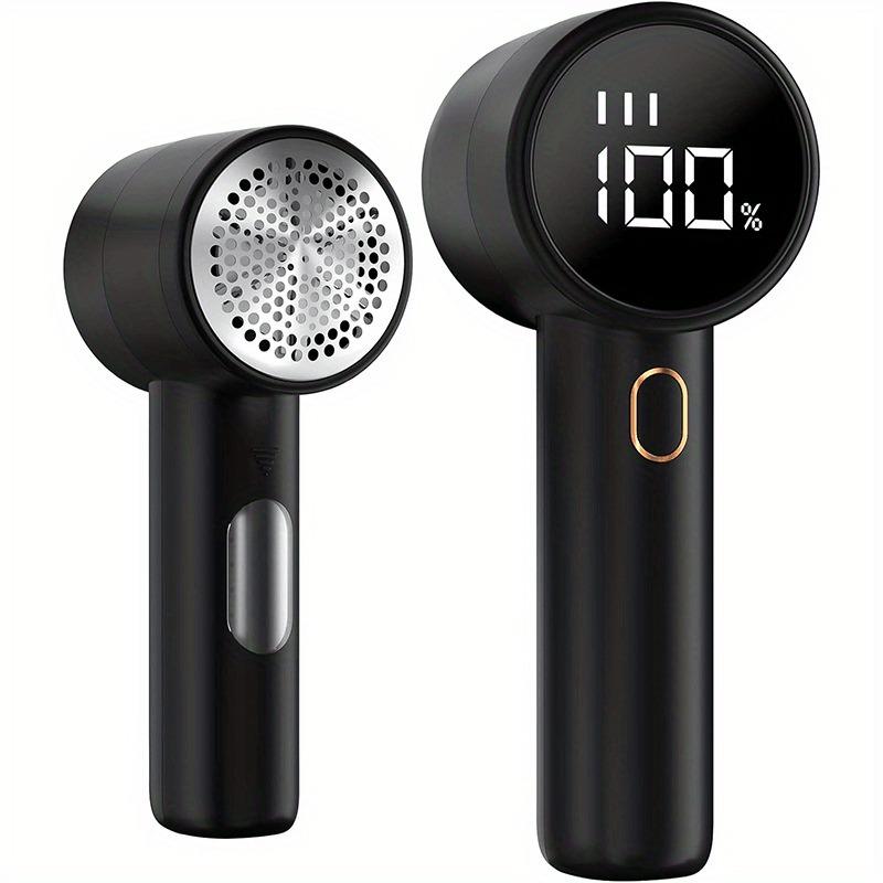 1 Stück Kompakter, tragbarer Stoffrasierer mit digitaler Anzeige - kabellos, USB wiederaufladbarer elektrischer Fusselentferner für Pullover, ideal für den Heimgebrauch