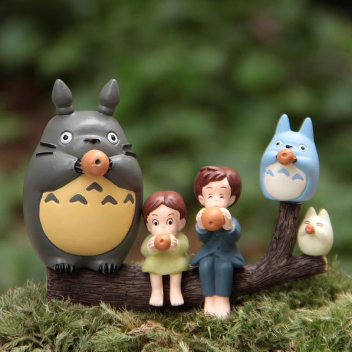 Neighbor Totoro My Anime Character Cat Girl Blowing Xun Mini Ornament Model