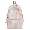 Schoolbag Japanese striped star schoolbag female junior high school student large capacity towel embroidered versatile backpack computer backpack