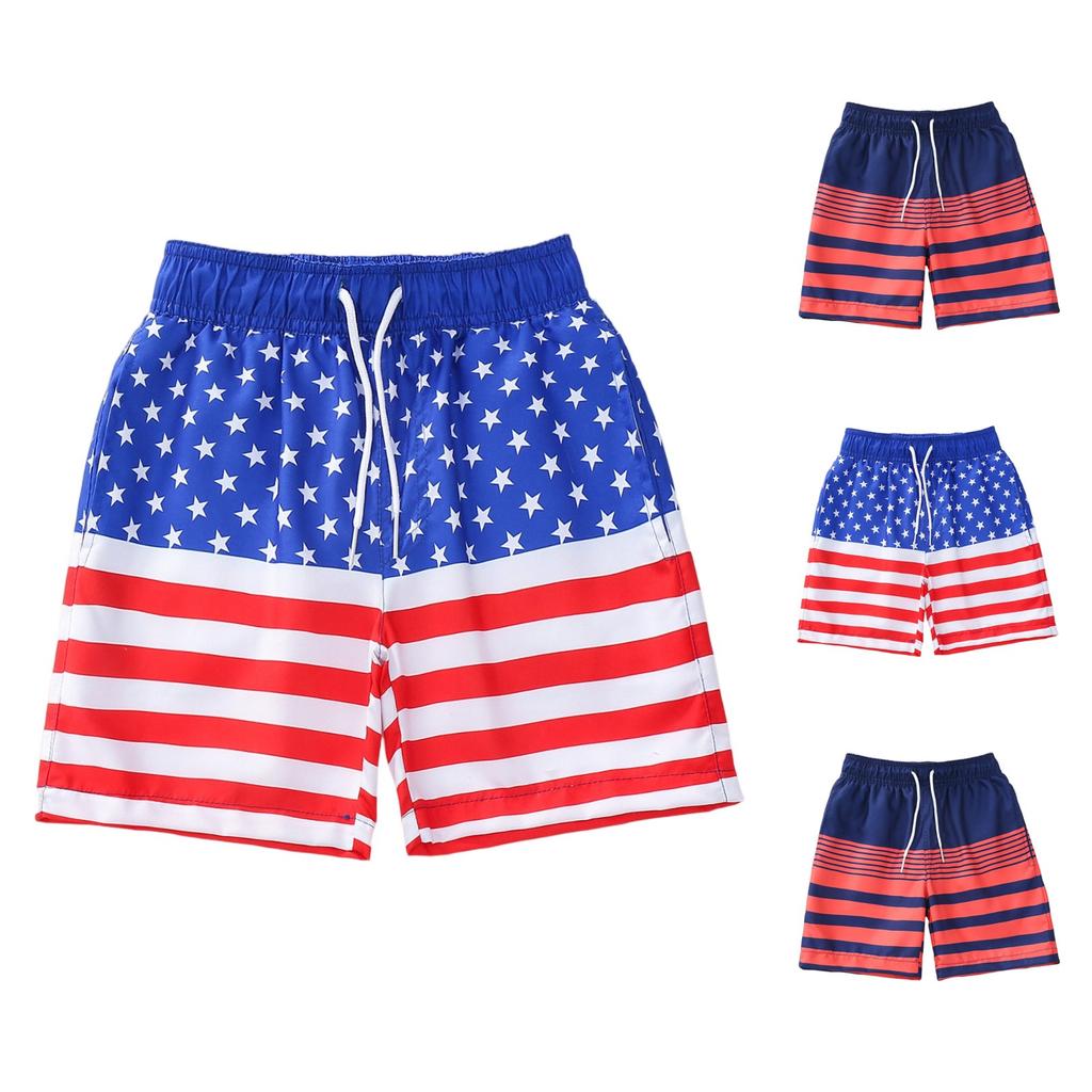 Boys' Swim Trunks - Mesh Lined Drawstring Beach Shorts