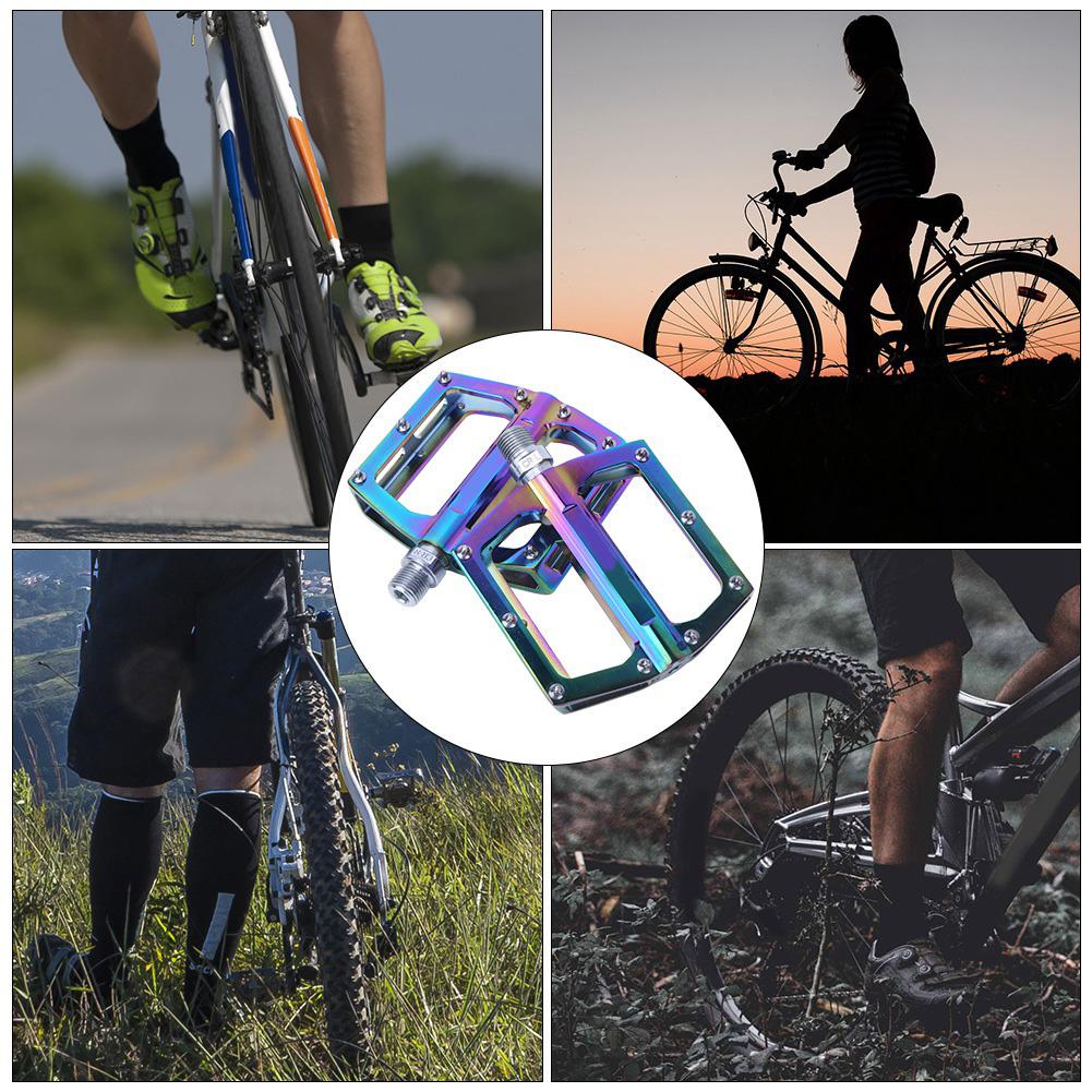 1 Paar Bunte Aluminiumlegierung MJ-058 Fahrradpedale Rennrad Mountainbike Breite Pedale