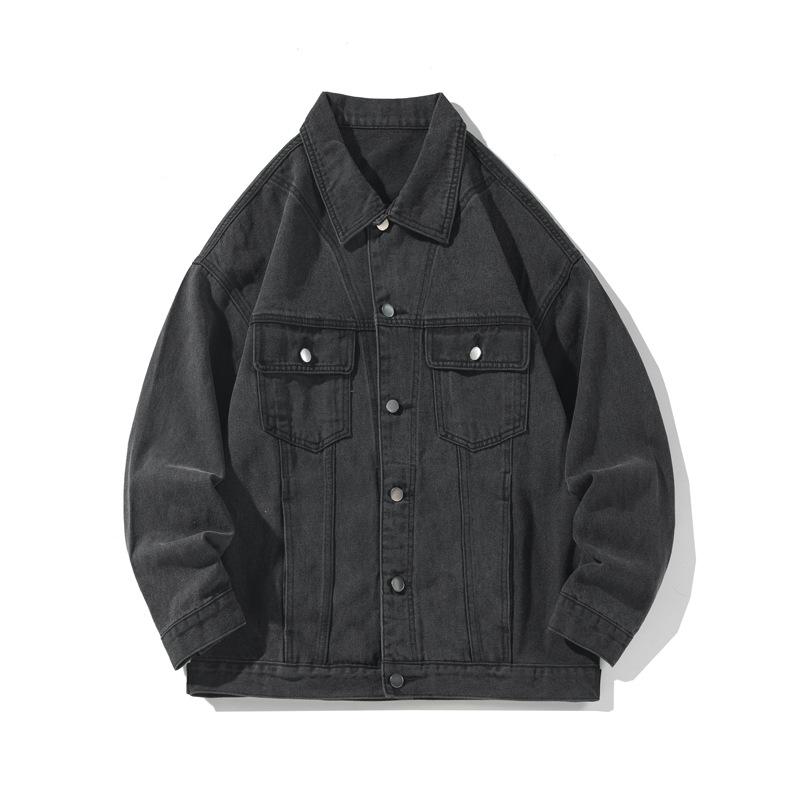 Denim Jacket Men's Spring and Autumn New Korean Style Loose Trendy Top Retro Comfortable Lapel Jacket for Men