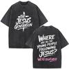 Jesus Christian Bible Verse Print Tshirt Unisex Unisex Fashion Tshirt Shortsleeved Loose Casual Cotton Vintage Washed T Shirts
