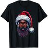Різдвяна піжама для афроамериканців Xmas Афро Санта-Клаус Піжама Футболка