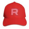Letter R Team Rocket Logo Cap Fashion Casual Baseball Caps Adjustable Hat Hip Hop Summer Unisex Baseball Hats Polychromatic