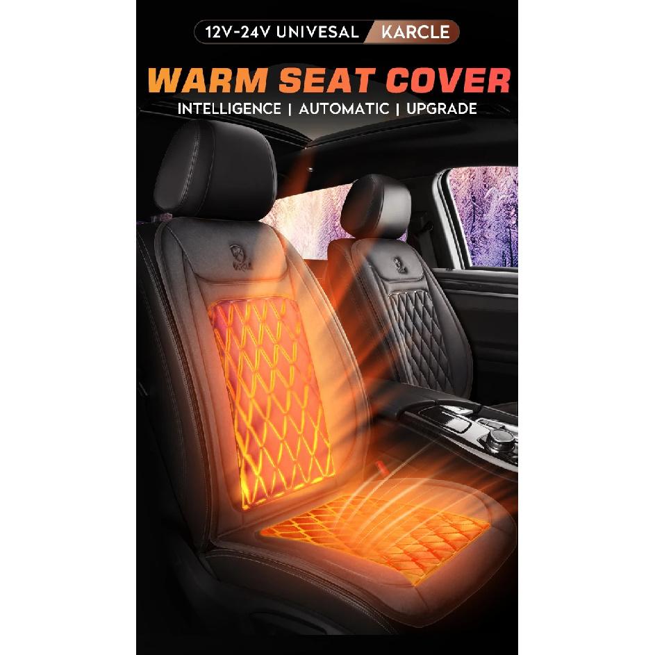 Universal Heated Car Seat Cushion 12V/24V Fast Heating Car Seat Covers Warm Winter Cloth/Flannel Automobile Seat Cover Heater