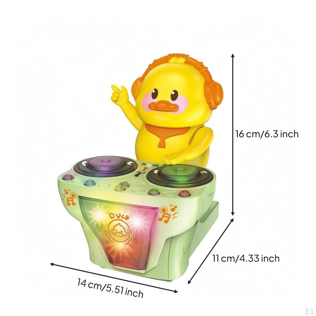 Duck DJ Toy TurntableIlluminated Designup Duckling Plaything Powered