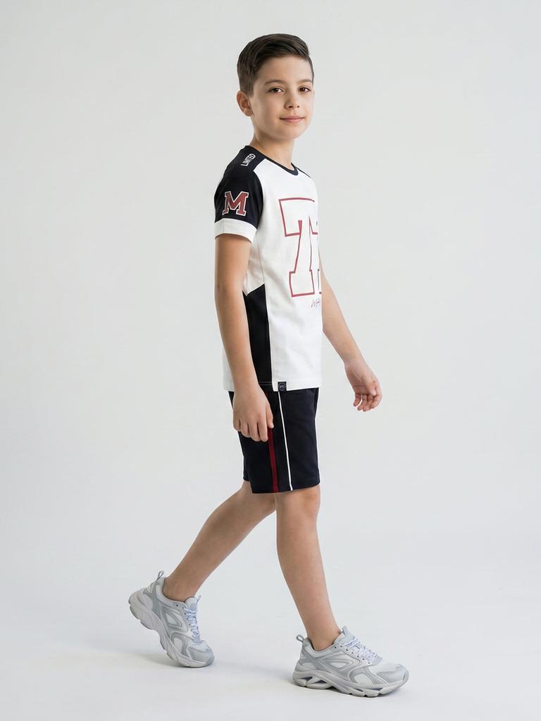 Monte Carlo Boys Regular Fit Printed Bermuda Set