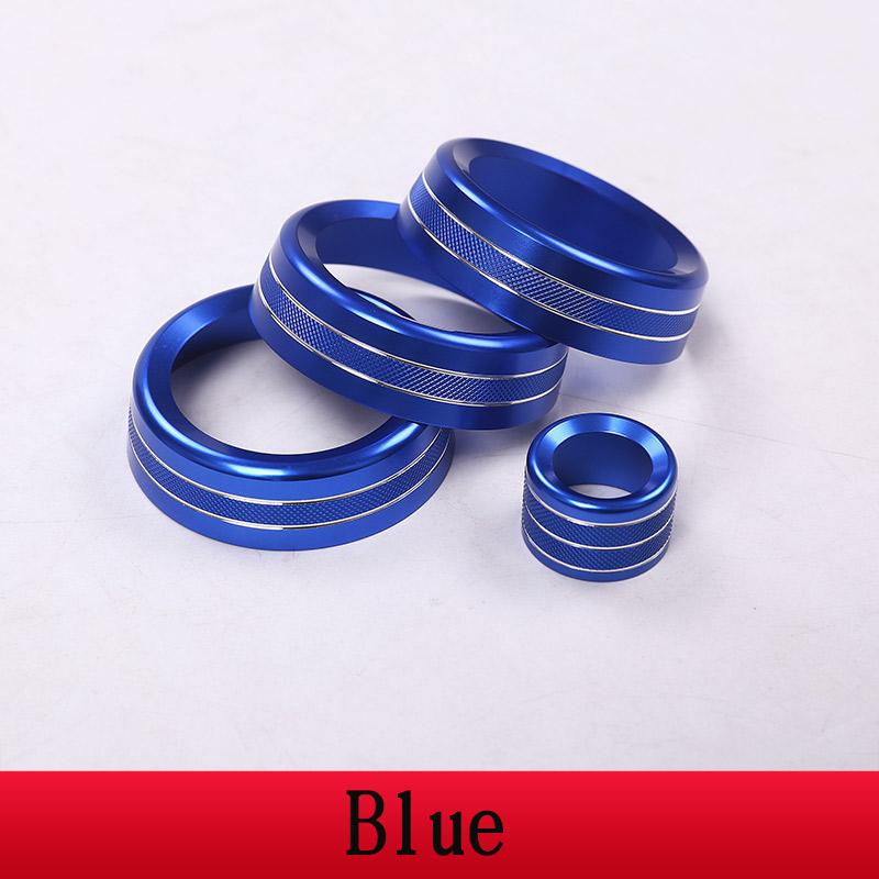 For Land Rover Discovery Sport 2015-18 Car-Styling Aluminum Alloy Car Air Conditioning Knobs Audio Circle Trim Car