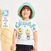 B. Duck Little Yellow Duck Children's Clothing Cute Cartoon Printed Boys and Girls Daily Casual Short sleeved Top