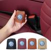 Car Front Fully Wrapped Leather Seatbelt Base Cover Buckle Protector For VW Scirocco Jetta Beetle Golf Passat Polo Tiguan Sharan Zk0