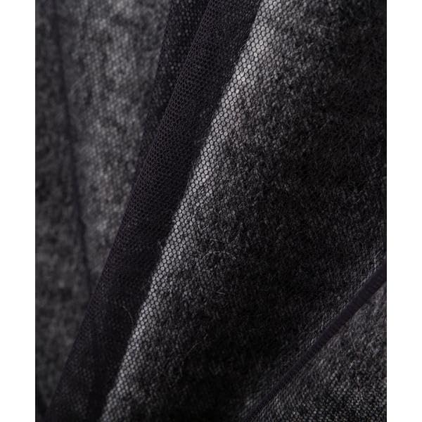 N Natural Beauty Tulle Layered Knit Sweater in Heather Gray Basic Women's