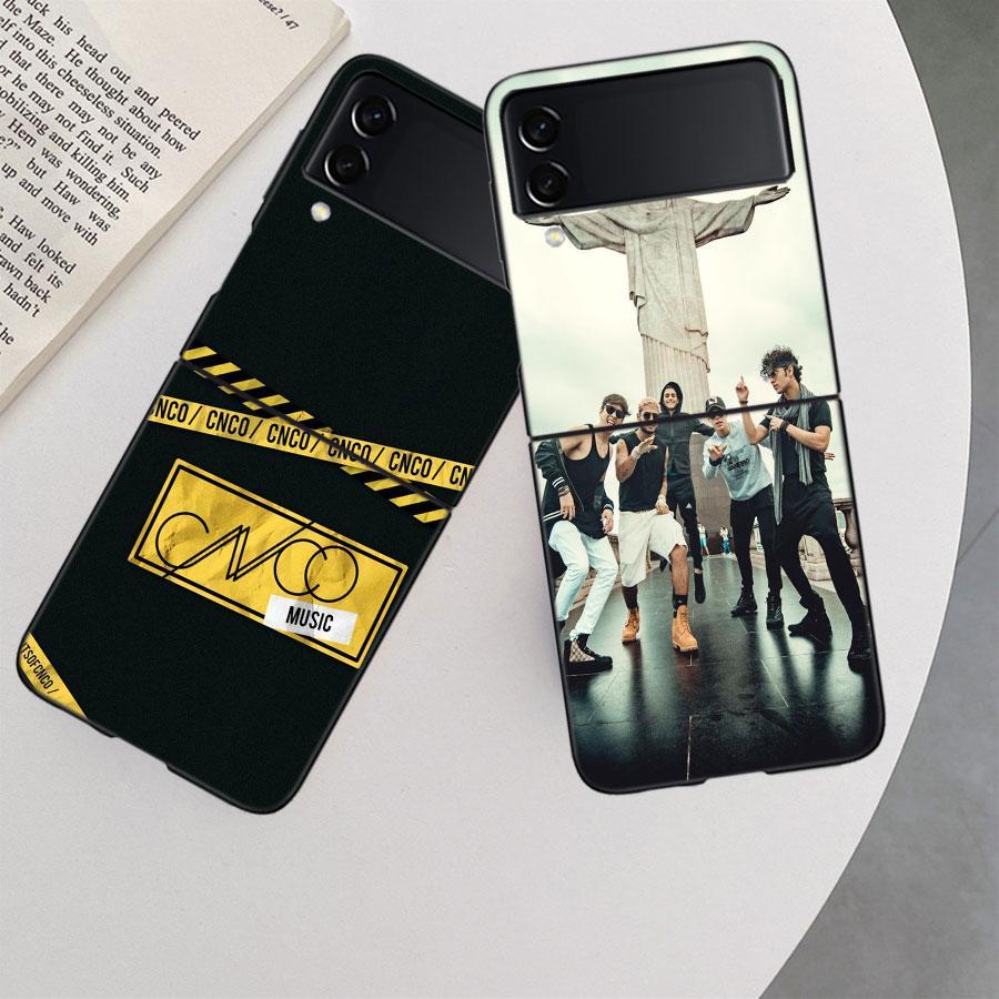Cnco Boys Pop Phone Case For Samsung Z Flip 7 6 5G Galaxy Z Flip 5 4 3 Black Hard Cell Cover Luxury PC Shell Coque