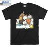 Niedliche Katzen Japanischer Manga T-Shirt Cartoon T-Shirt Herren Damen Unisex T-Shirt 2437