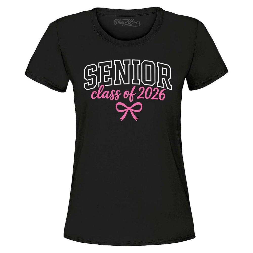 

Senior Class of 2026 Ribbon Bow Women s T-Shirt Cute Senior Graduate Shirt XL