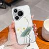 For Huawei Pura 70 Pro Plus Ultra Case Lucky Flower Transparent Phone Funda For Huawei Pura 70Pro+ Soft Slim TPU Silicone Cover