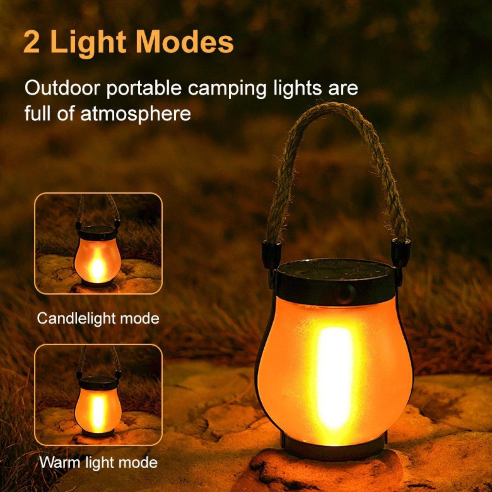 Solar Lantern Patio USB Rechargeable Multi Functional Decorative IP44 Waterproof Vintage