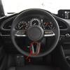 for Mazda Cx30 Cx-30 Cx 30   Interior Steering Wheel Trim Frame Decoration Cover Trim Plastic Car Accessories